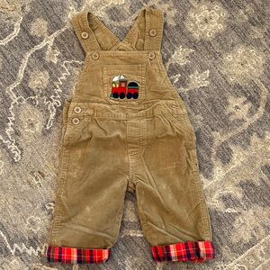 monogrammed train overall